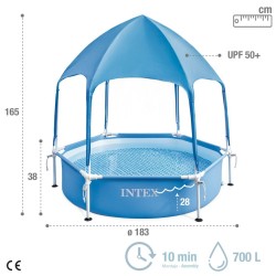 Schwimmbad Abnehmbar Intex 183 x 38 x 183 cm