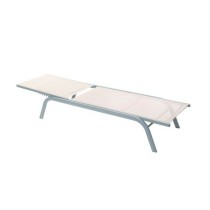 Sun-lounger DKD Home Decor reclining PVC Aluminium (191 x 58 x 98 cm)