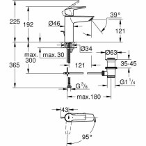 Mischbatterie Grohe Start EHM Metall