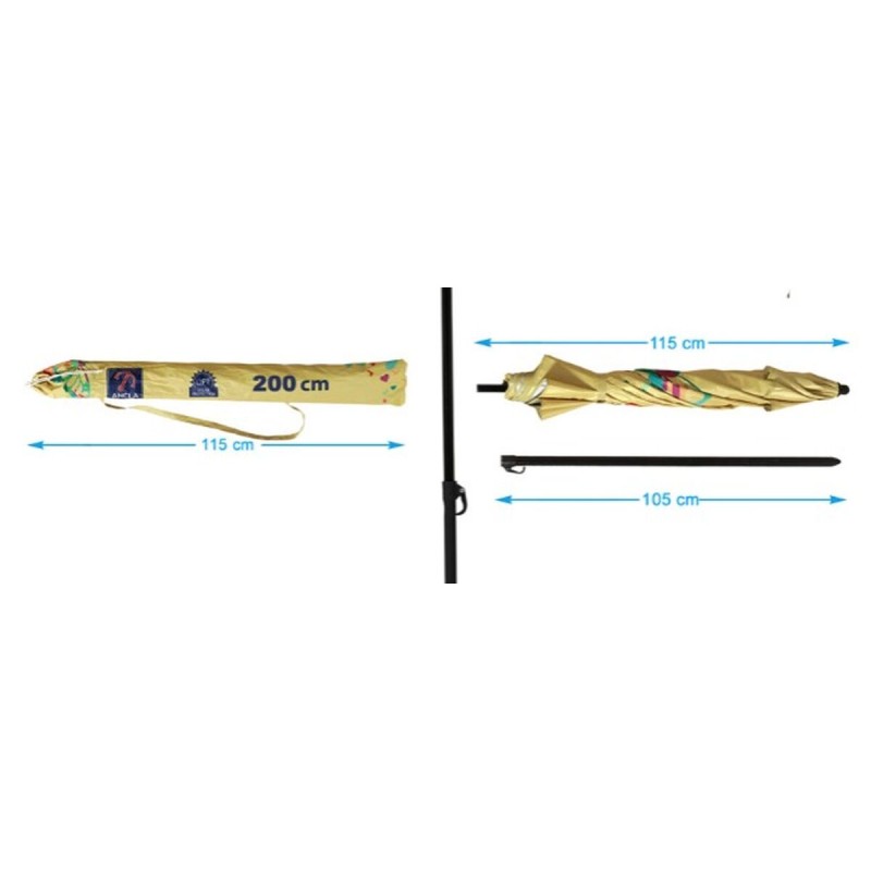 Solskærm Gelb 200 cm UPF 50+