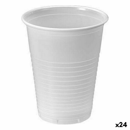 Set of reusable glasses Algon White 25 Pieces 200 ml (24 Units)