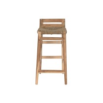 Tabouret Home ESPRIT Naturel Rotin Teck Fibre 37 x 45 x 77 cm