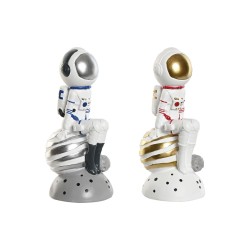 Decorative Figure Home ESPRIT Blue White Red Silver Lady Astronaut 11 x 7 x 24 cm (2 Units)