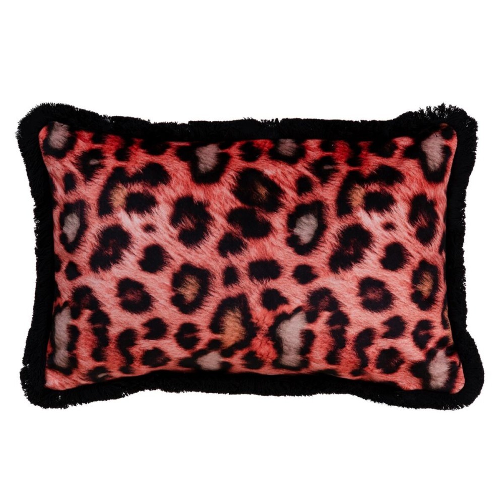 Coussin Orange Léopard 45 x 30 cm