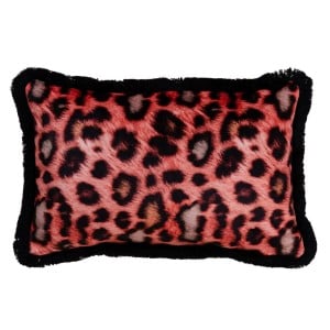 Kissen Orange Leopard 45 x 30 cm