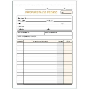 Invoice Check-book 15 x 21 cm (10 Units)