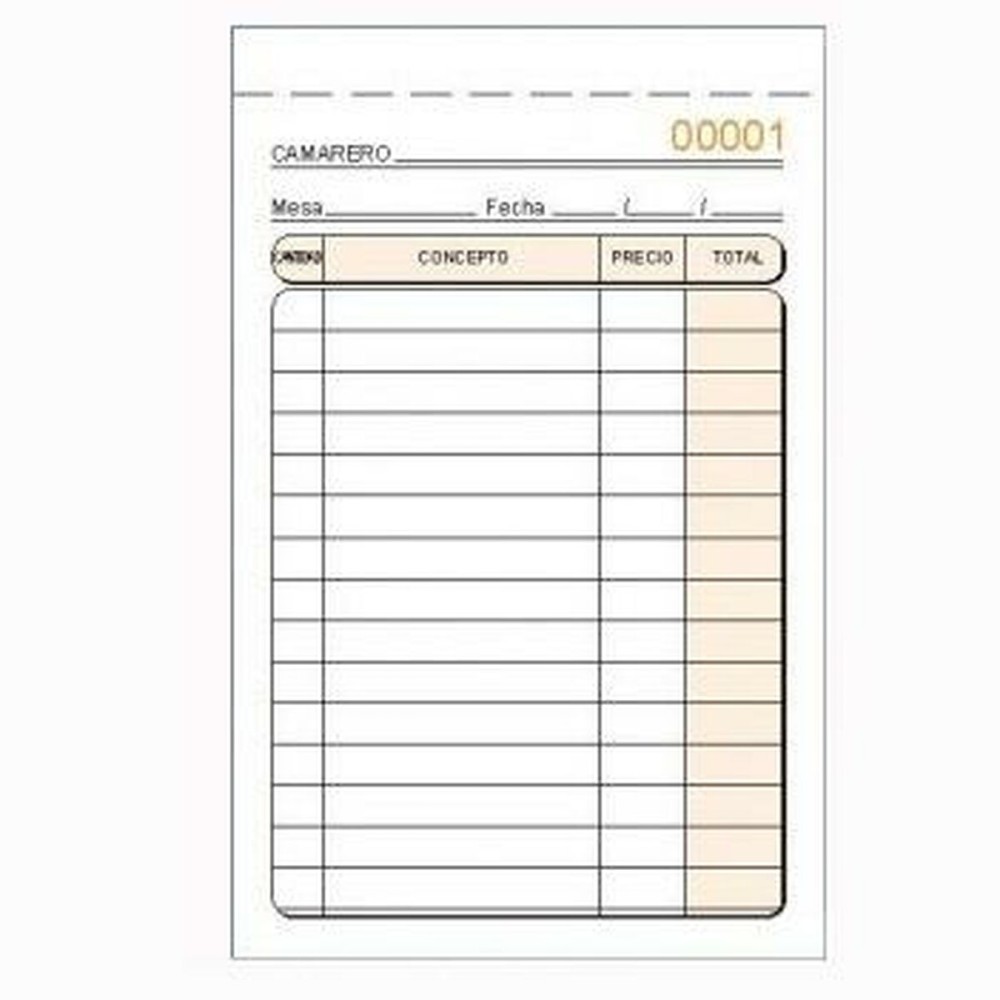 Invoice Check-book 9 x 14 cm (10 Units)