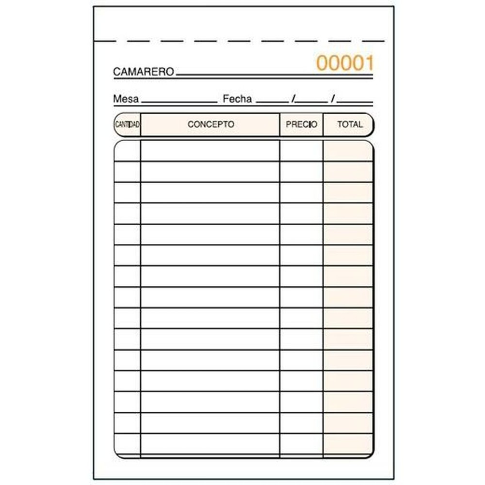 Invoice Check-book 9 x 14 cm (10 Units)