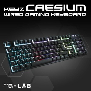 Clavier sans fil The G-Lab KEYZ-CAESIUMT-W/SP Noir