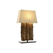 Lampe de bureau Home ESPRIT Fer bois de teck 40 X 20 X 80 cm