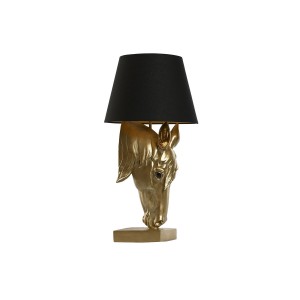 Desk lamp Home ESPRIT Black Golden Resin 50 W 220 V 30 x 30 x 59 cm