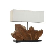 Lampe de bureau Home ESPRIT Fer bois de teck 60 X 20 X 55 cm