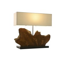 Lampe de bureau Home ESPRIT Fer bois de teck 60 X 20 X 55 cm