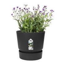 Blumentopf Elho Greenville Schwarz Kunststoff rund kreisförmig Ø 40 cm Ø 39 x 36,8 cm