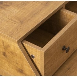 Desk with Drawers Alexandra House Living Natural Metal 100 x 57 x 93 cm