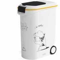 Boîte d'aliments pour animaux Curver 794096 Avec des roues Blanc Plastique 20 kg 54 L 49,3 x 27,8 x 60,5 cm