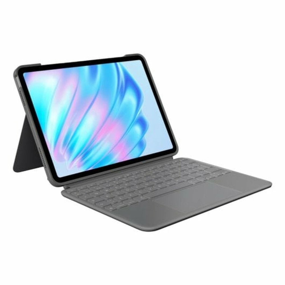 Housse pour Tablette Logitech iPad Air 2024  iPad Air 2022 Gris Espagnol Qwerty QWERTY