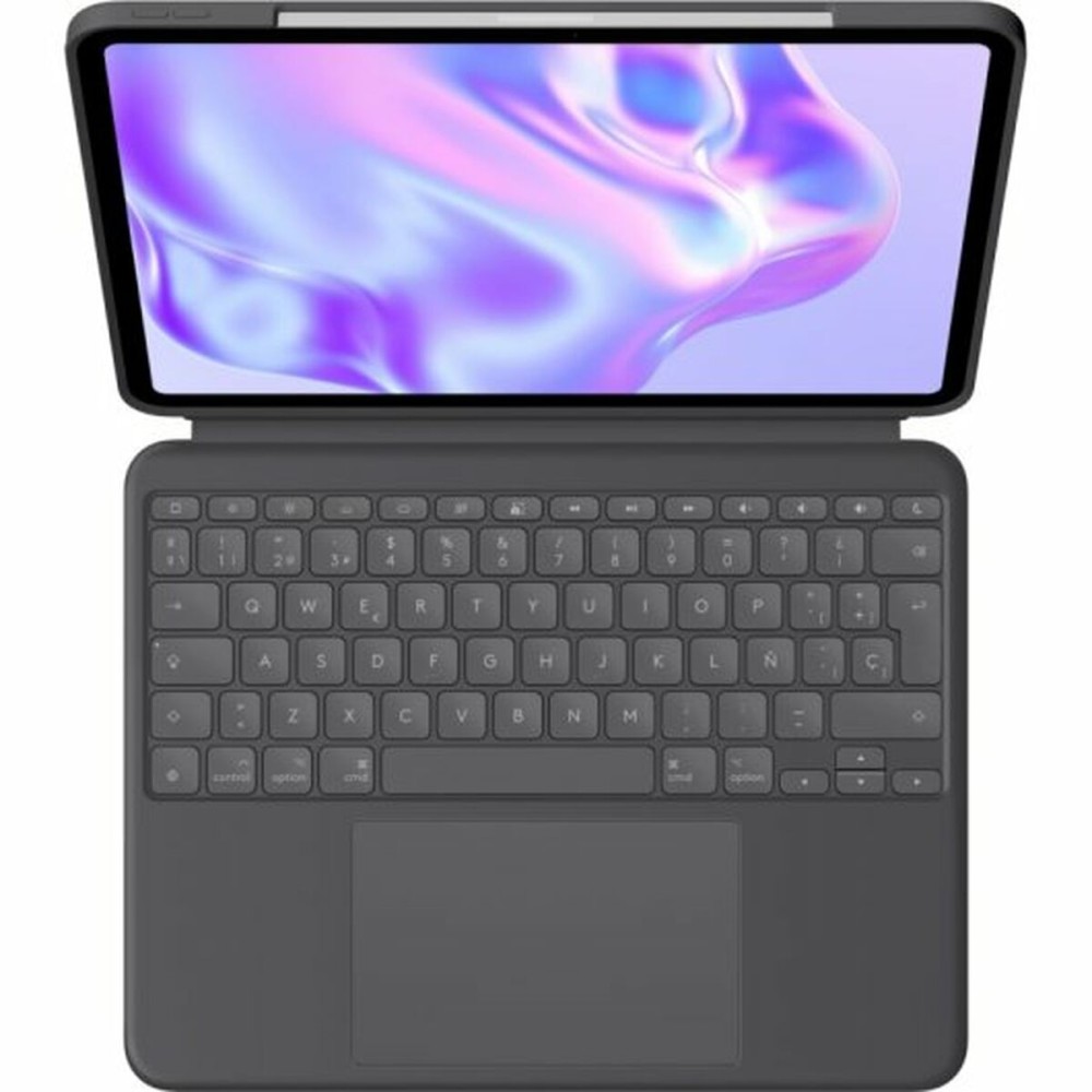 Housse pour Tablette Logitech iPad Pro 2024 Noir Espagnol Qwerty QWERTY