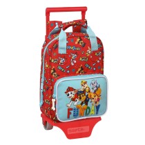 Schulrucksack mit Rädern The Paw Patrol Funday Rot Hellblau (20 x 28 x 8 cm)