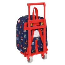 School Rucksack with Wheels Mickey Mouse Clubhouse Only one Navy Blue 22 x 27 x 10 cm