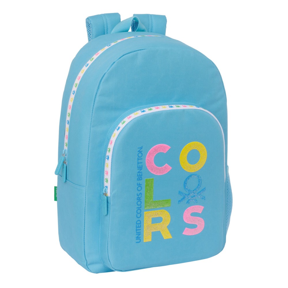 Schulrucksack Benetton Spring Celeste 30 x 46 x 14 cm