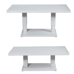 Table Alexandra House Living White 140 x 82 cm Adjustable