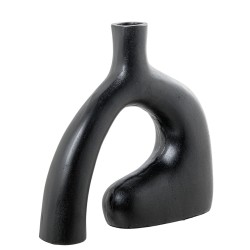 Vase Alexandra House Living Schwarz Aluminium