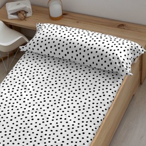 Fitted bottom sheet Kids&Cotton Kibo Black 90 x 200 cm