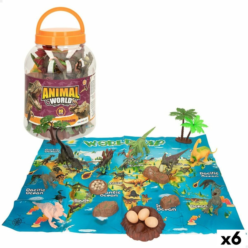 Playset Colorbaby 19 Pièces 6 Unités 17 x 9 x 6 cm Dinosaures