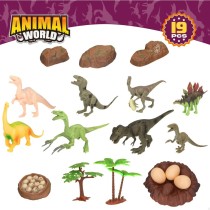 Playset Colorbaby 19 Pièces 6 Unités 17 x 9 x 6 cm Dinosaures