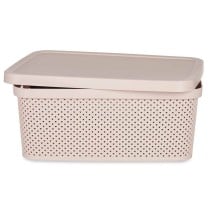 Boîte de rangement avec couvercle Rose Plastique 13 L 28,5 x 15 x 38,5 cm (12 Unités)