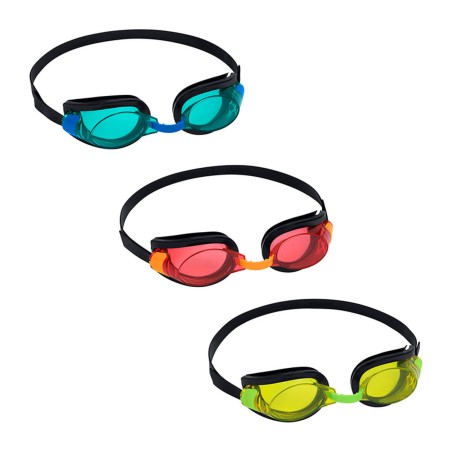 Bestway Lunettes de natation pour enfants Courroie en silicone Couleur assortie +3 ans Plage et Piscine 21080