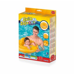 Bestway Flotteur Gonflable 3 Anneaux Siège Bébé 76x76 cm 1 à 2 Ans Jardin, Piscine et Plage 32050