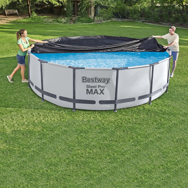 Swimming Pool Cover Bestway Black Ø 370 cm