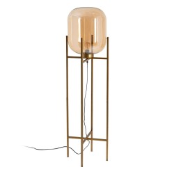 Floor Lamp Golden Metal Crystal 40 W 220-240 V 39 x 39 x 143 cm