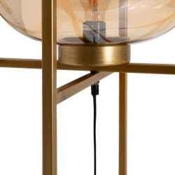 Floor Lamp Golden Metal Crystal 40 W 220-240 V 39 x 39 x 143 cm