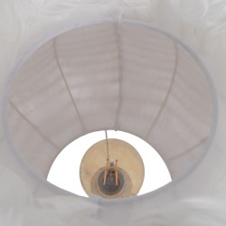 Lampadaire Blanc Doré Métal Plumes 60 W 220-240 V 50 x 50 x 154 cm