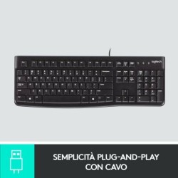 Keyboard Logitech Black Spanish Qwerty