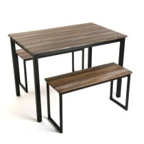 Table and bench set Versa Wood 70 x 76 x 110 cm