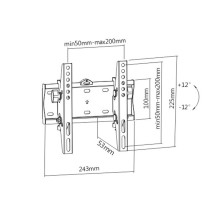 Wandhalterung GEMBIRD WM-42T-02 23" 42" 30 Kg