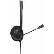 Headphones with Microphone Nilox NXAU0000002 Black