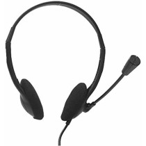 Headphones with Microphone Nilox NXAU0000002 Black