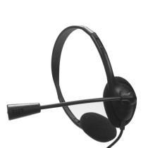 Headphones with Microphone Nilox NXAU0000002 Black