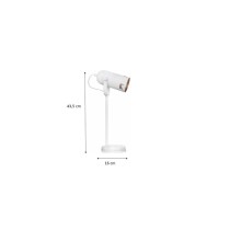 Lampe de bureau Activejet AJE-NICOLE White Blanc Métal Plastique