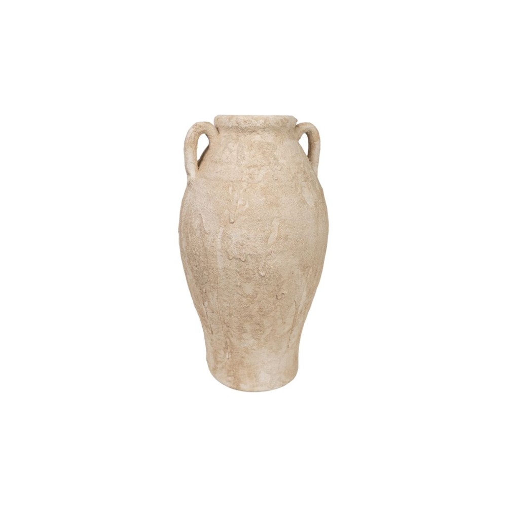 Vase Romimex White Terracotta 21 x 37 x 21 cm With handles