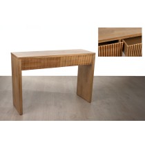 Console Romimex Brown Birch MDF Wood 117 x 80 x 39 cm