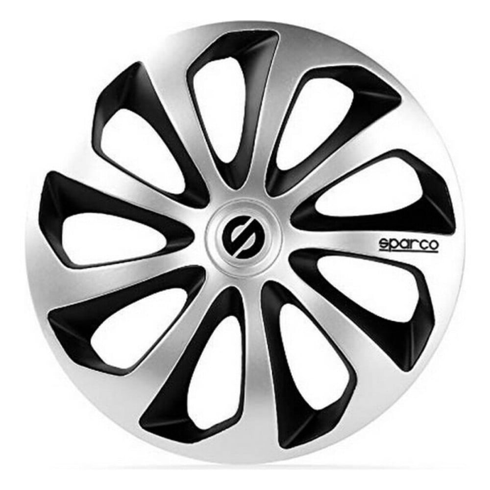 Hubcap Sparco SPC1573SVBK Silver Black 15" Black/Silver