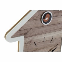 Horloge Murale DKD Home Decor 32 x 5 x 56 cm Naturel Blanc Plastique Maison Bois MDF (2 Unités)