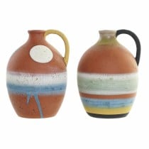 Vase DKD Home Decor Multicouleur Terre cuite 14,5 x 14 x 20 cm (2 Unités)