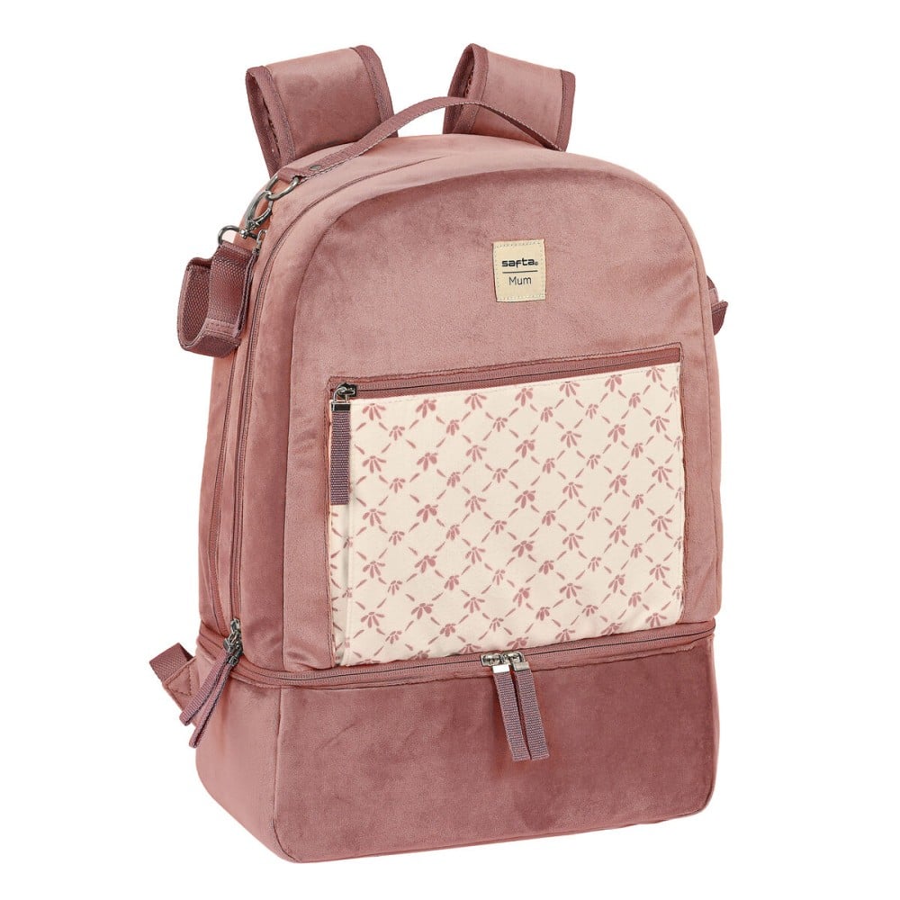 Baby-Zubehör-Rucksack Safta Marsala Rosa (30 x 43 x 15 cm)